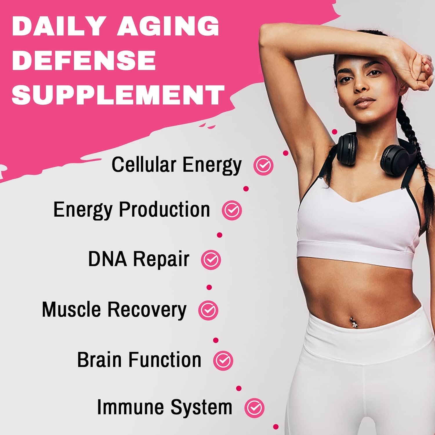 1200mg Liposomal NAD+ Supplement, Ultra Purity Actual NAD Supplement, Enhanced Absorption, Boosting NAD+, Age Defense, Energy, Metabolic Repair, Optimal NAD Supplement, 120 Softgels