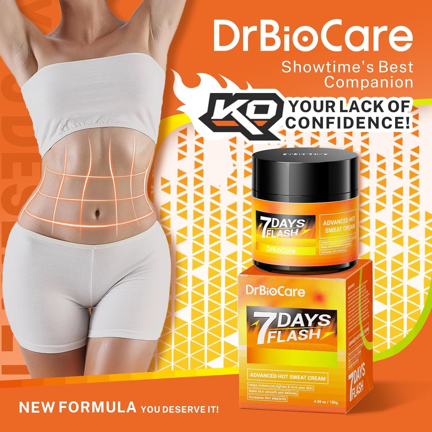 Advanced Hot Sweat Cream, Natural Sweat Enhancer Cream for Men and Women, Makes You Sweat Harder and Faster 1 bottle