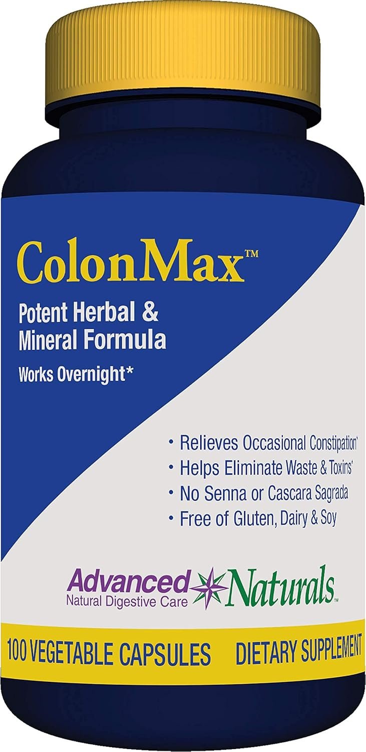 Advanced Naturals Colonmax Caps, 100 Count, Blue and White (16900) - Set of 4