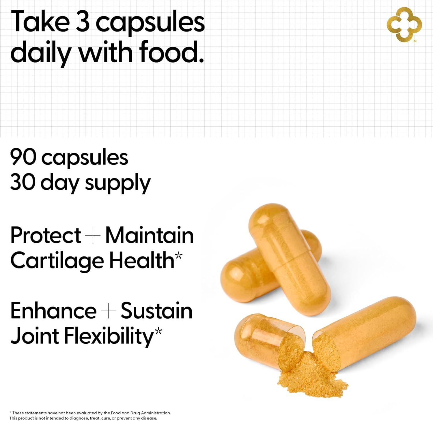 All-in-One Joint Support Supplement - Glucosamine 1500mg, Chondroitin, MSM, Turmeric, Hyaluronic Acid - Supports Joint Health and Flexibility - 90 Capsules, Made in USA