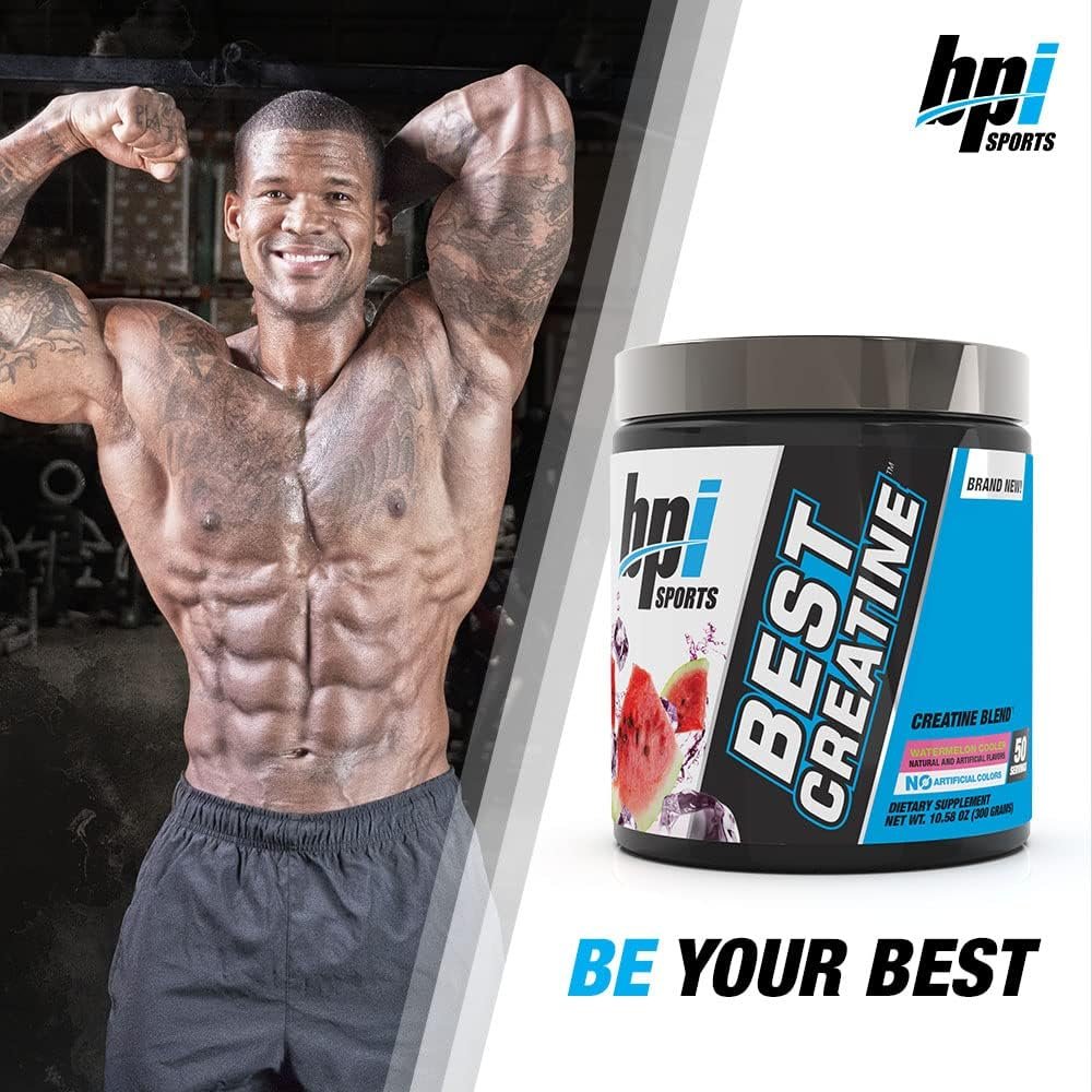 BPI Sports Best Creatine - Includes 6 Advanced Forms of Creatine - Supports Muscle Building and Post-Workout Recovery - Watermelon Cooler, 50 Servings (Pack of 2)