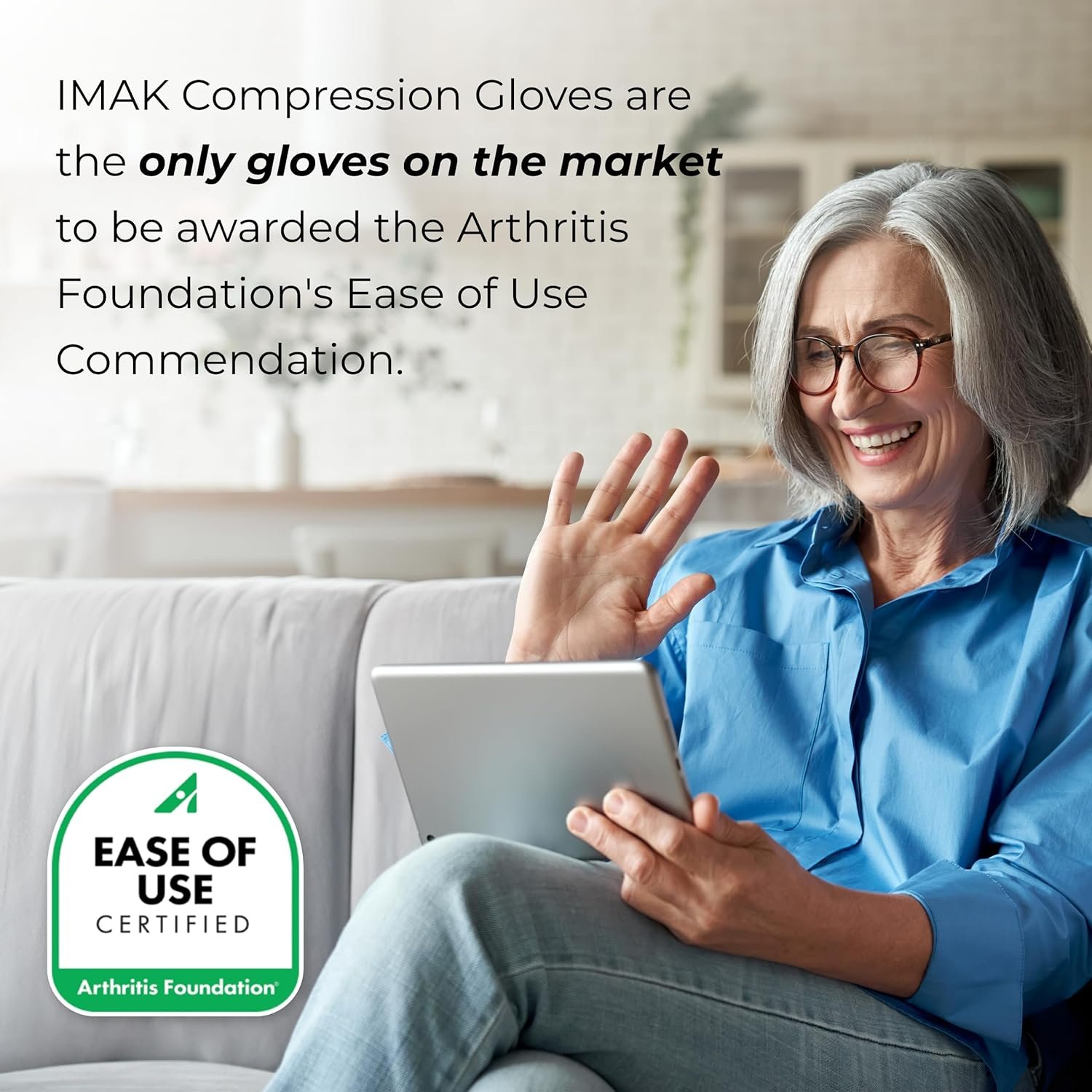 Brownmed - IMAK Compression Active Gloves - Compression Gloves for Arthritis Joint Pain Support - Mens Womens Fingerless Gloves to Support Circulation - Medium