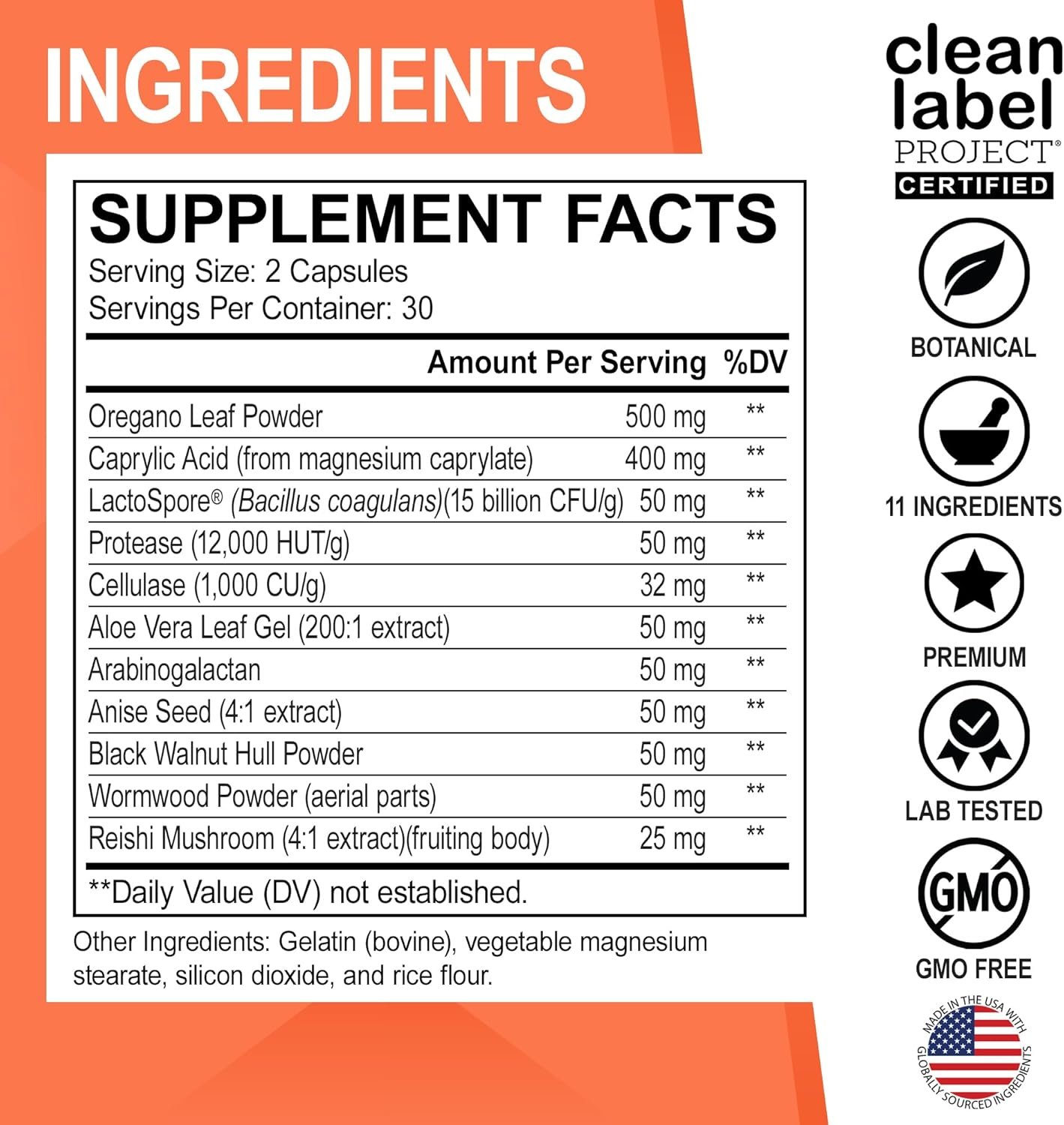 Candi Cleanse Support Supplement Pills - Anti Overgrowth Supplements for Women Men - Extra Strength Balance Control Probiotic Complex Cleanser - Natural Oral Herbal Oregano Caprylic Acid Capsules