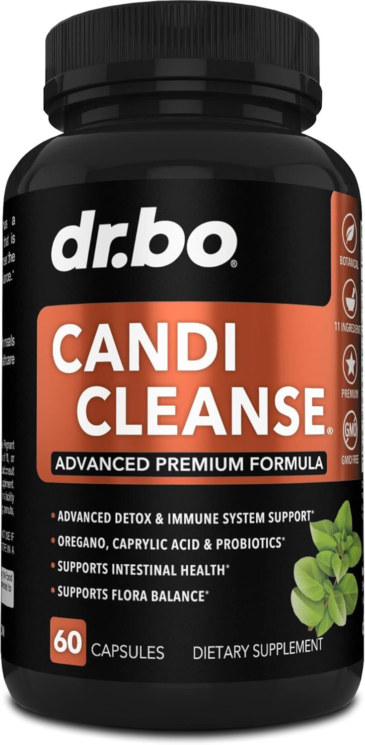 Candi Cleanse Support Supplement Pills - Anti Overgrowth Supplements for Women Men - Extra Strength Balance Control Probiotic Complex Cleanser - Natural Oral Herbal Oregano Caprylic Acid Capsules