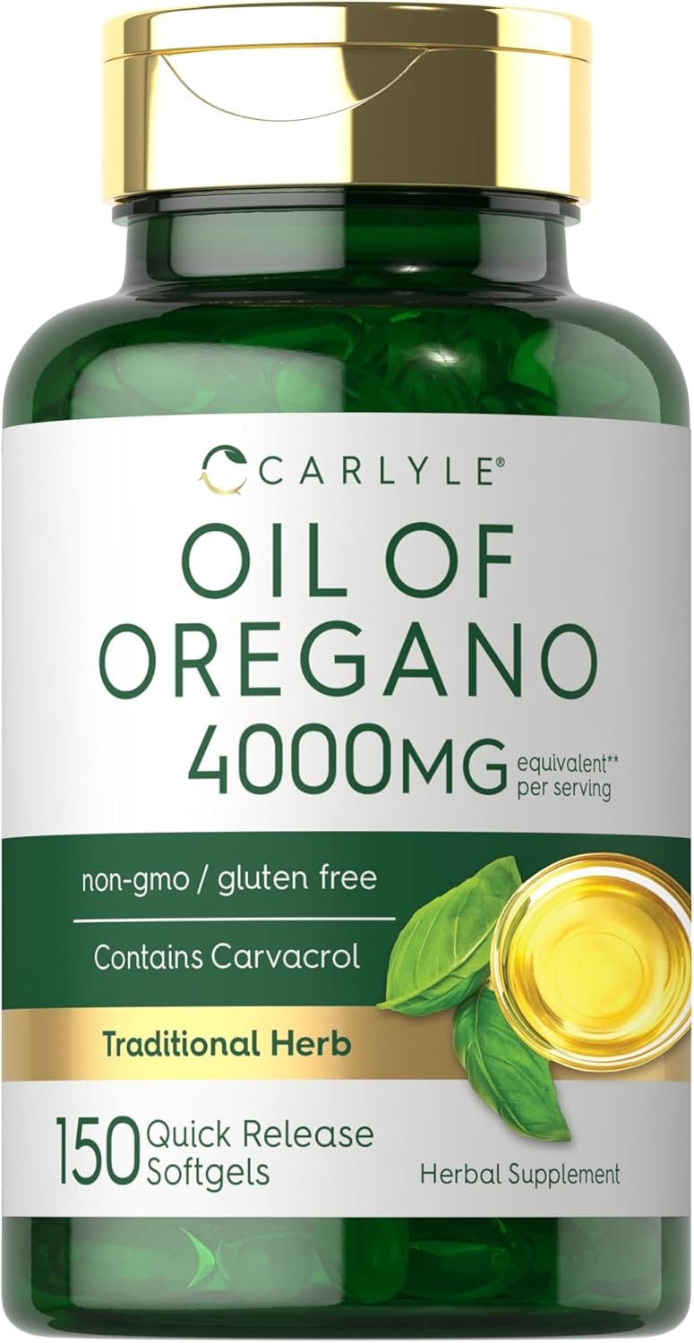 Carlyle Oregano Oil 4000mg Supplement | 150 Softgel Capsules | Contains Carvacrol | Non-GMO Gluten Free Formula