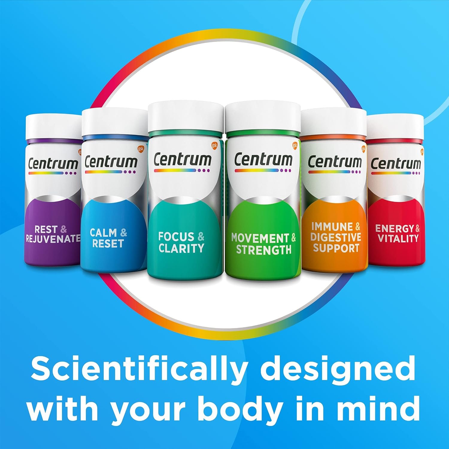 Centrum MultiGummies Gummy Multivitamin for Adults, Multivitamin/Multimineral Supplement with Vitamins D, B and E, Assorted Fruit Flavor - 180 Count