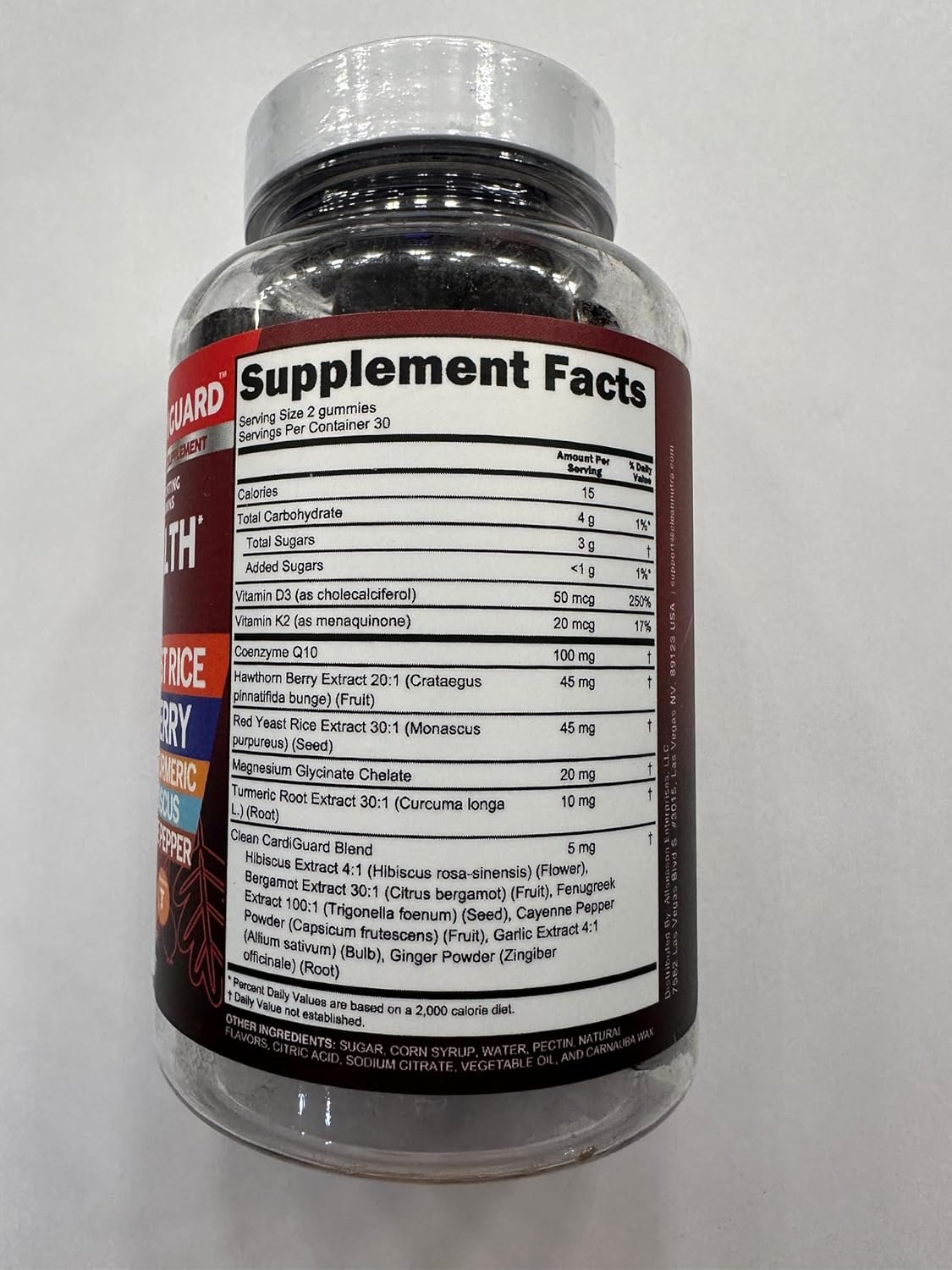 Clean Nutraceuticals Coq10 Gummies | Red Yeast Rice Hawthorn Berry Ginger Turmeric Citrus Bergamot Hibiscus Vitamin K2+D3 Magnesium Glycinate Cayenne Pepper Fenugreek Orange Flavor CardiGuard