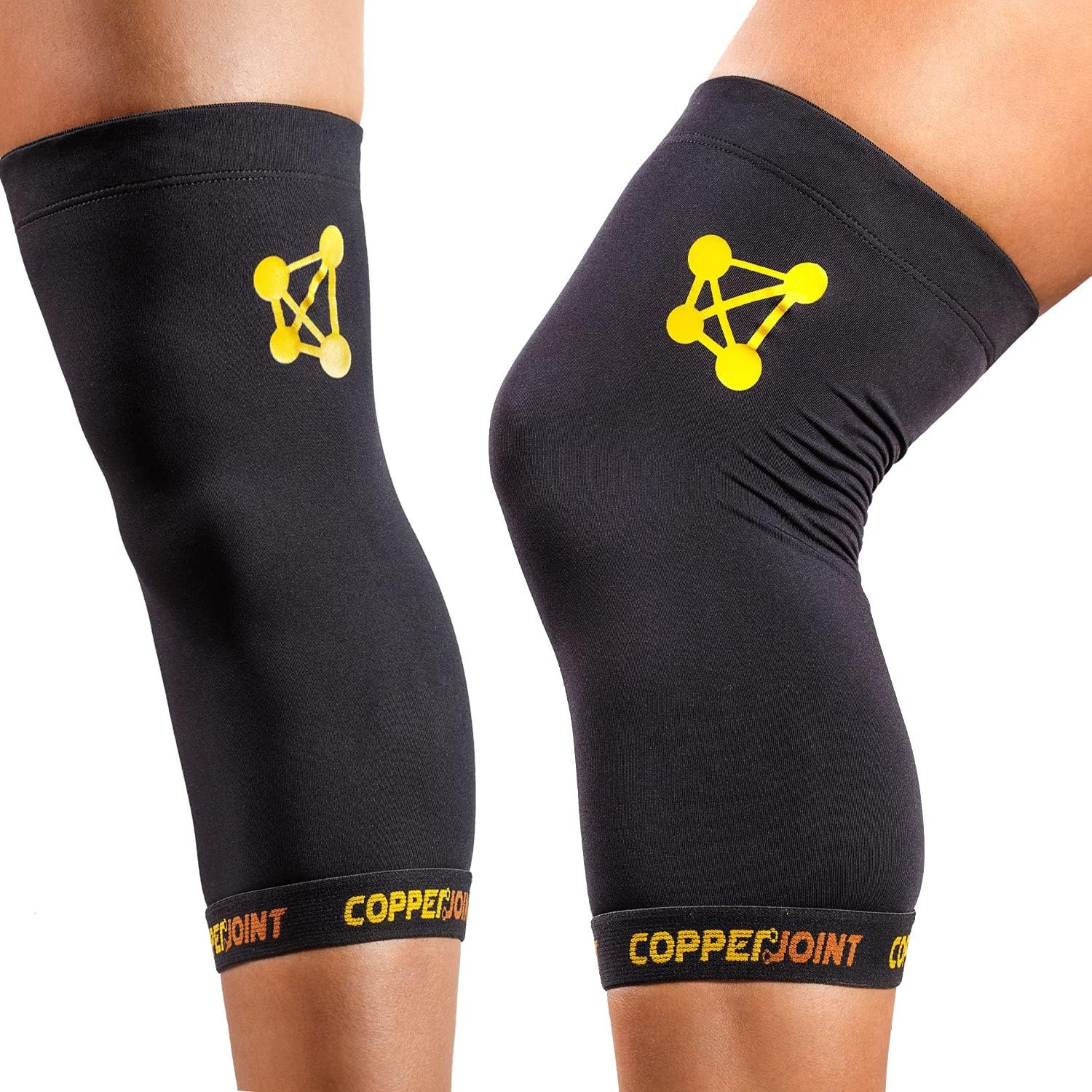 CopperJoint Pull On Knee Brace Women Workout - Copper Infused Knee Sleeves for Men, Elastic Compression Knees Support Braces for Fitness, Volleyball, Basketball, Running, Sports