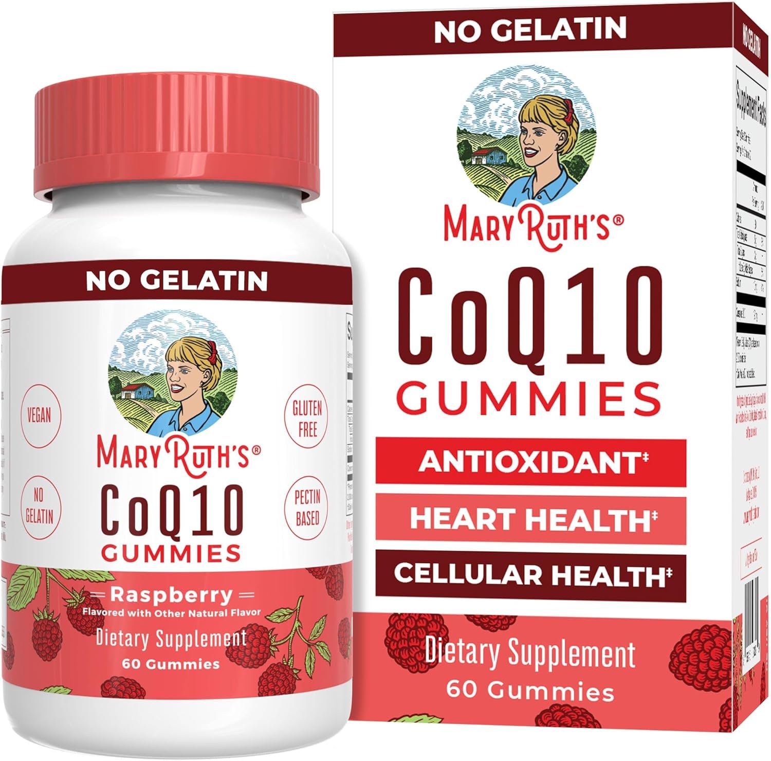 CoQ10 Gummies by MaryRuths | Coenzyme Q10 | Gummy Supplements for Heart Health Cellular Health | Antioxidant | CoQ10 120 mg | Vegan | Non-GMO | Gluten Free | 60 Count | 1 Month Supply