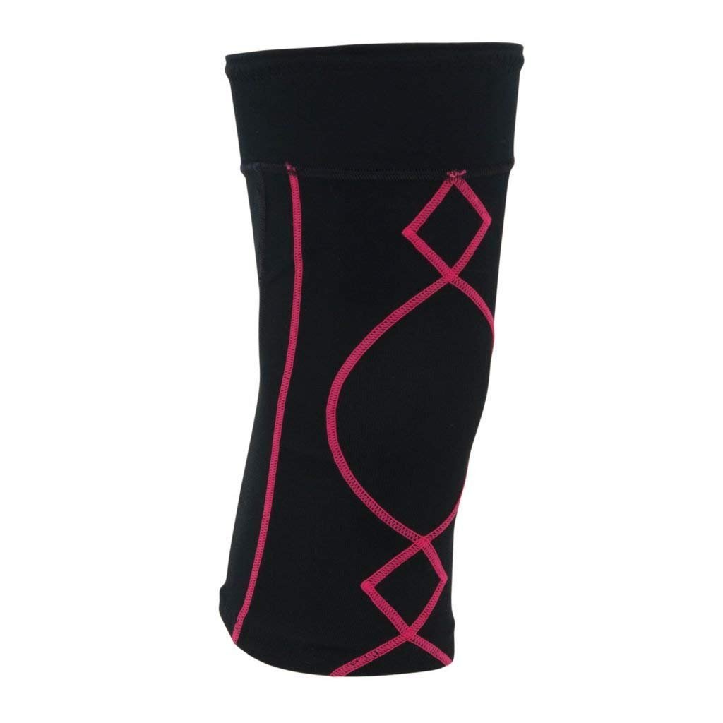 CW-X Womens Stabilyx Joint Support Compression Knee Sleeve Black/Raspberry, Small