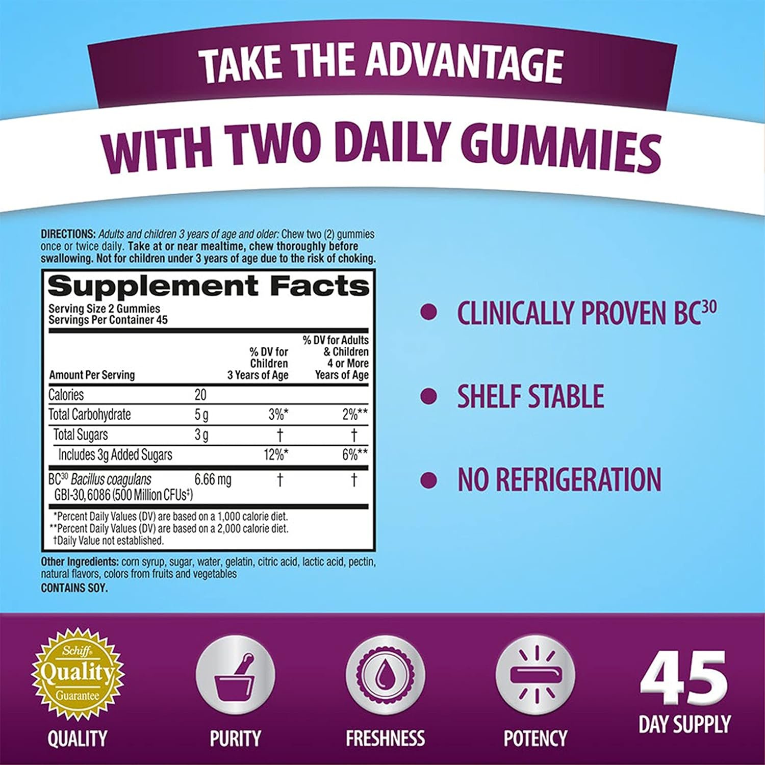 Digestive Advantage Probiotic Gummies for Digestive Health, Daily Probiotics for Women Men, Support for Occasional Bloating, Minor Abdominal Discomfort Gut Health, 2x90ct bottles Superfruit