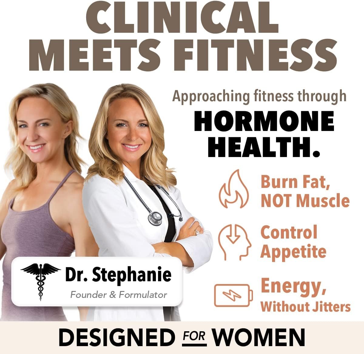 Dr. Stephanies Her Fitness - Weight Supplement for Women - Hormone Balance, Exercise Support, Energy Boost