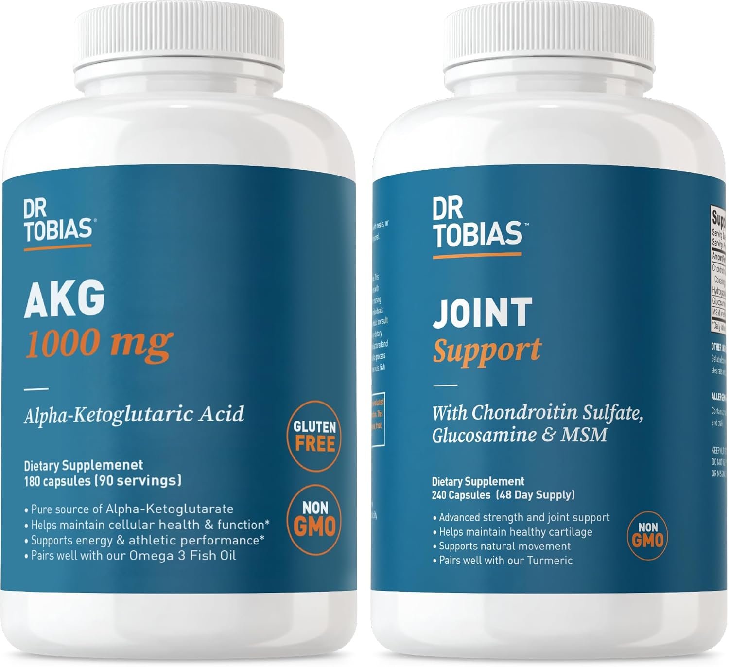 Dr. Tobias AKG Supplement Joint Support Supplement - Supports Energy, Muscles, Cartilage Joint Health, Non-GMO