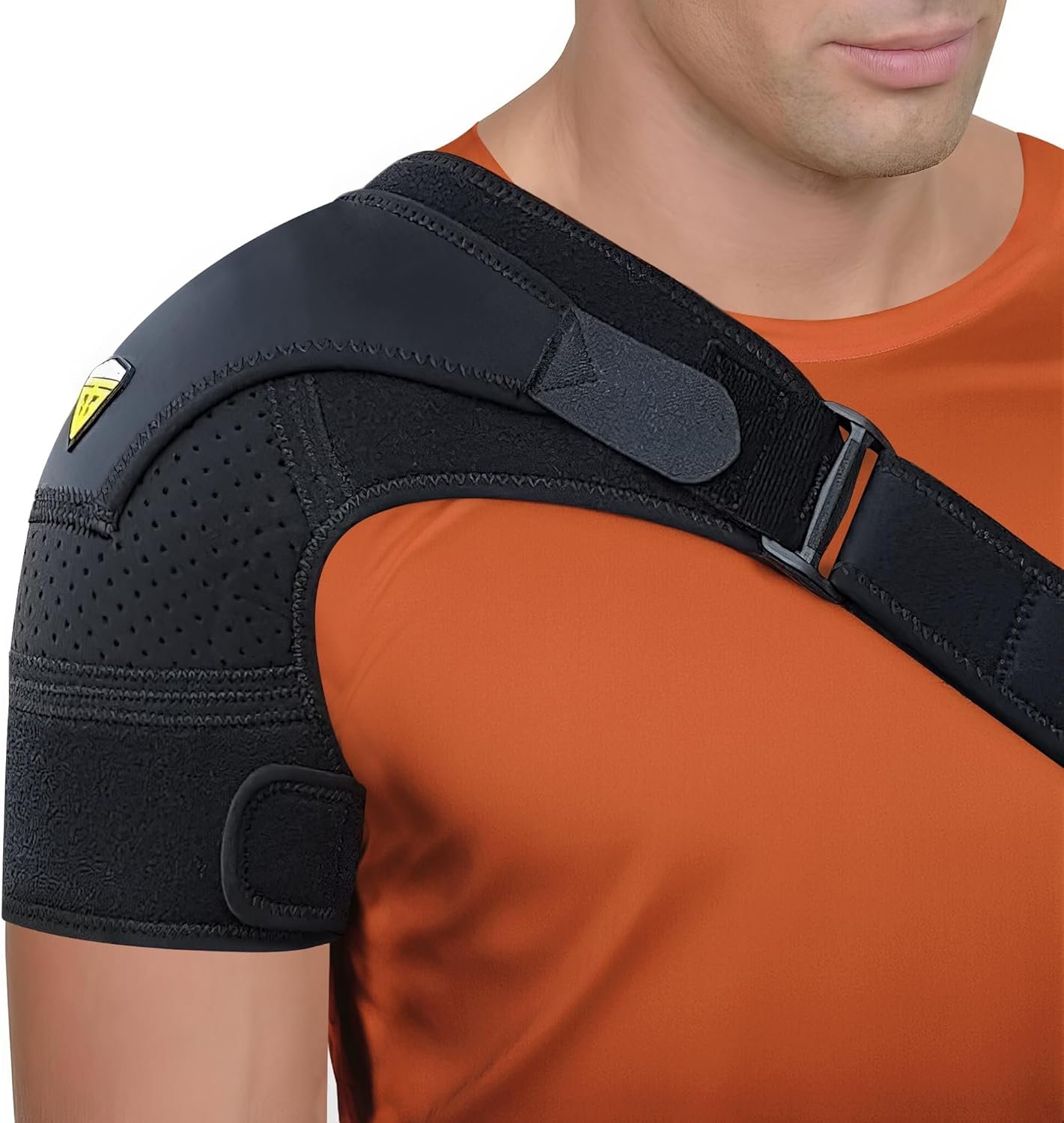 FIGHTECH Shoulder Brace for Torn Rotator Cuff for Men and Women - 4 Sizes - Support Pain Relief (Black, Large/X-Large)