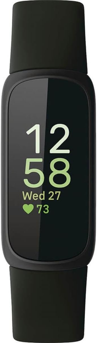 Fitbit Inspire 3 Health -Fitness-Tracker with Stress Management, Workout Intensity, Sleep Tracking, 24/7 Heart Rate and more, Lilac Bliss/Black, One Size (S L Bands Included)