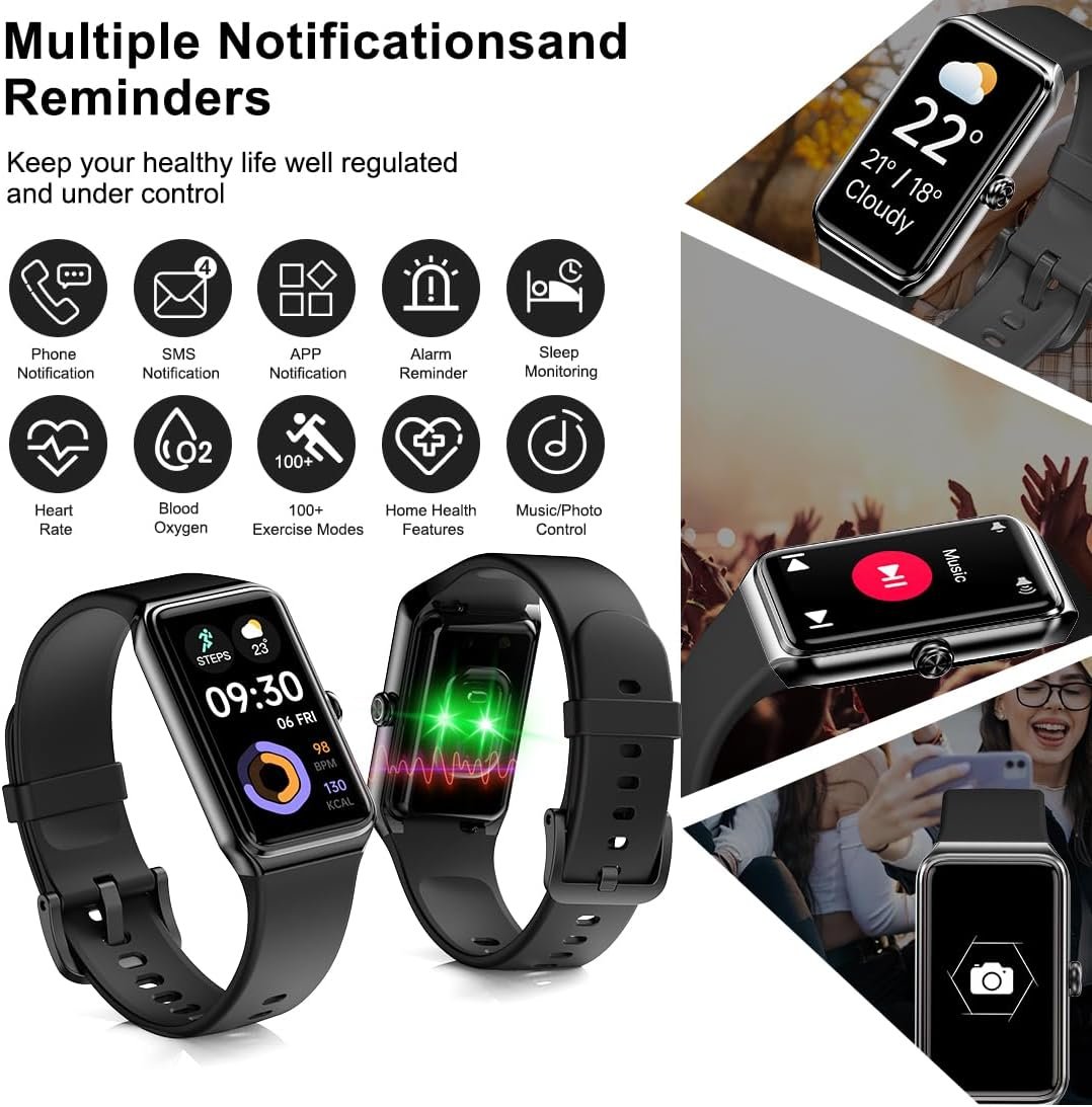 Fitness Tracker- Smart Watch with 1.47 Health Activity Trackers 24/7 Heart Rate,Stress Management, Monitor Blood Oxygen, Sleep Tracking Fitness Watch for Android iPhone Women Men