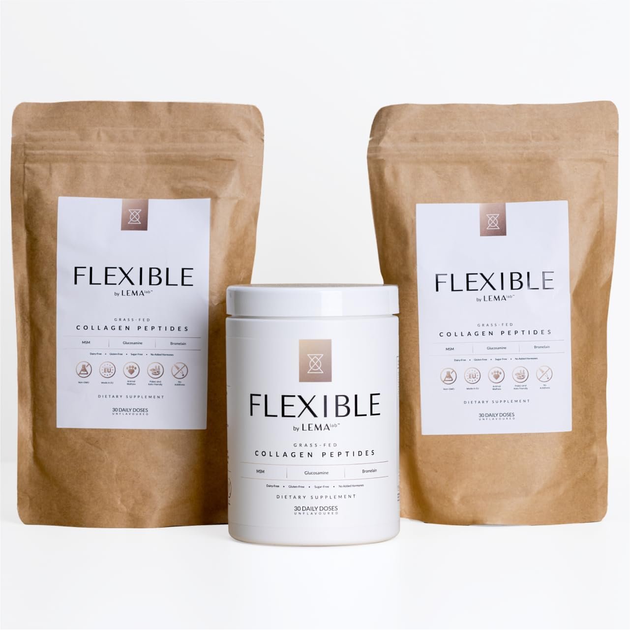 Flexible Collagen Peptides Powder 3-Month Supply – Premium Collagen Supplements for Women Joint Health Recovery Formula - Grass Fed Collagen Powder Unflavored, 90 Daily doses