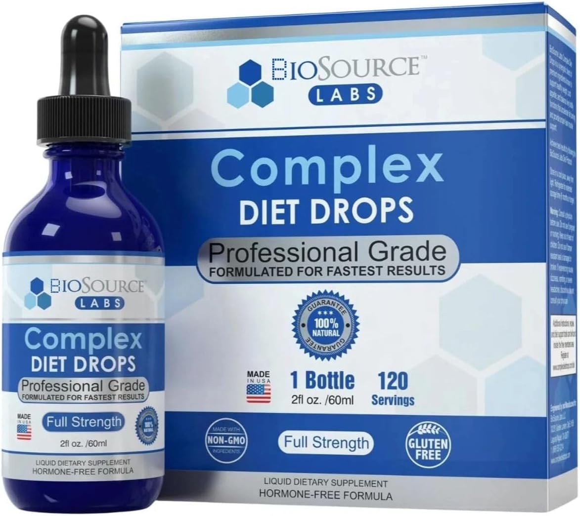 𝑫𝒊𝒆𝒕 𝑫𝒓𝒐𝒑𝒔 𝑪𝒐𝒎𝒑𝒍𝒆𝒙 for Men and Women - Hormone-Free Ingredients, Weight Management - 1 Pack