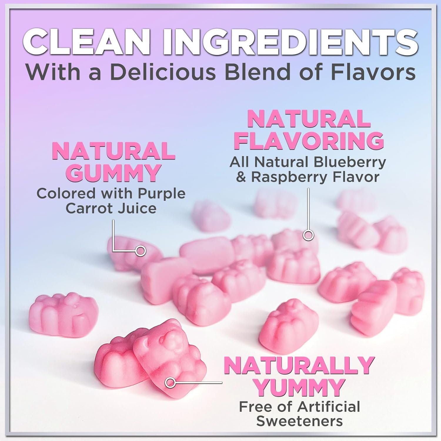 Hello Lovely! Hair Vitamins Gummy with Biotin 5000 mcg Vitamin E C Support Hair Growth, Premium Vegetarian Non-GMO, for Stronger Beautiful Hair, Skin Nails Supplement - 60 Bear Gummies