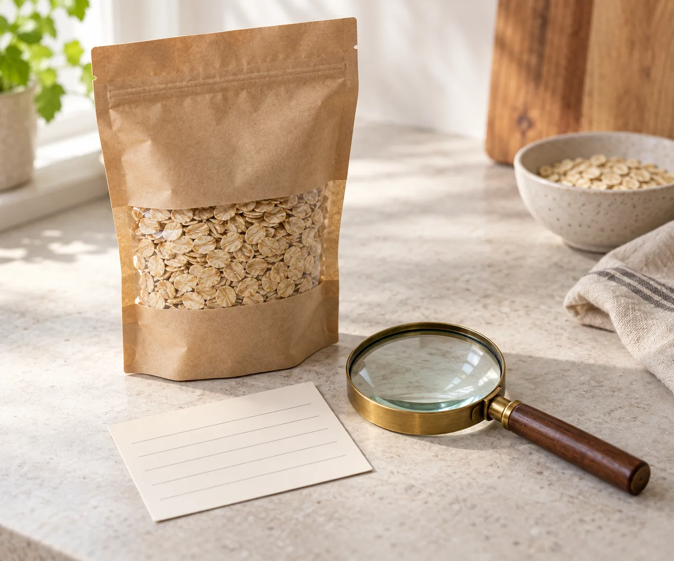 How can I tell whether a packaged food is low GI from its label or ingredients?