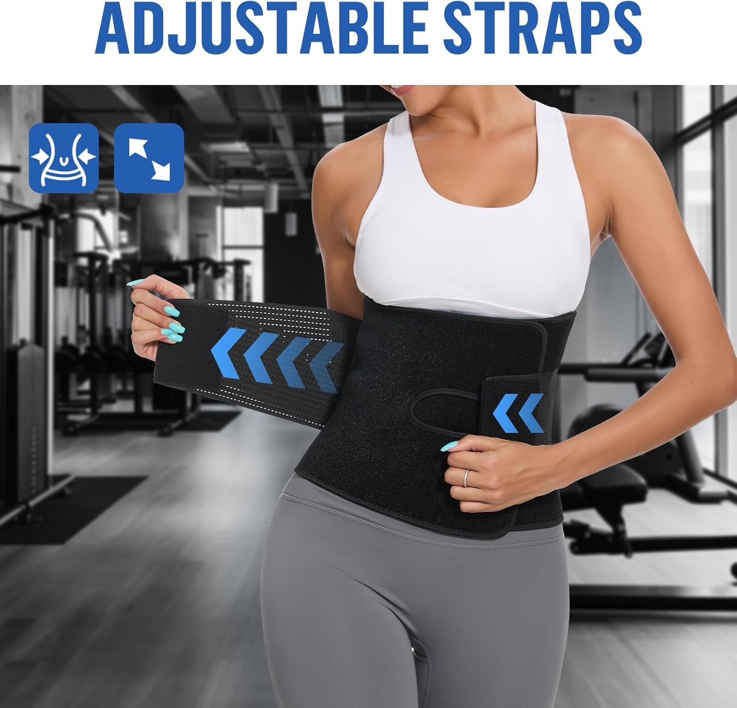 Jueachy Waist Trimmer for Women Workout: Sweat Waist Trainer for Womens - Easy Clean for Men Gym