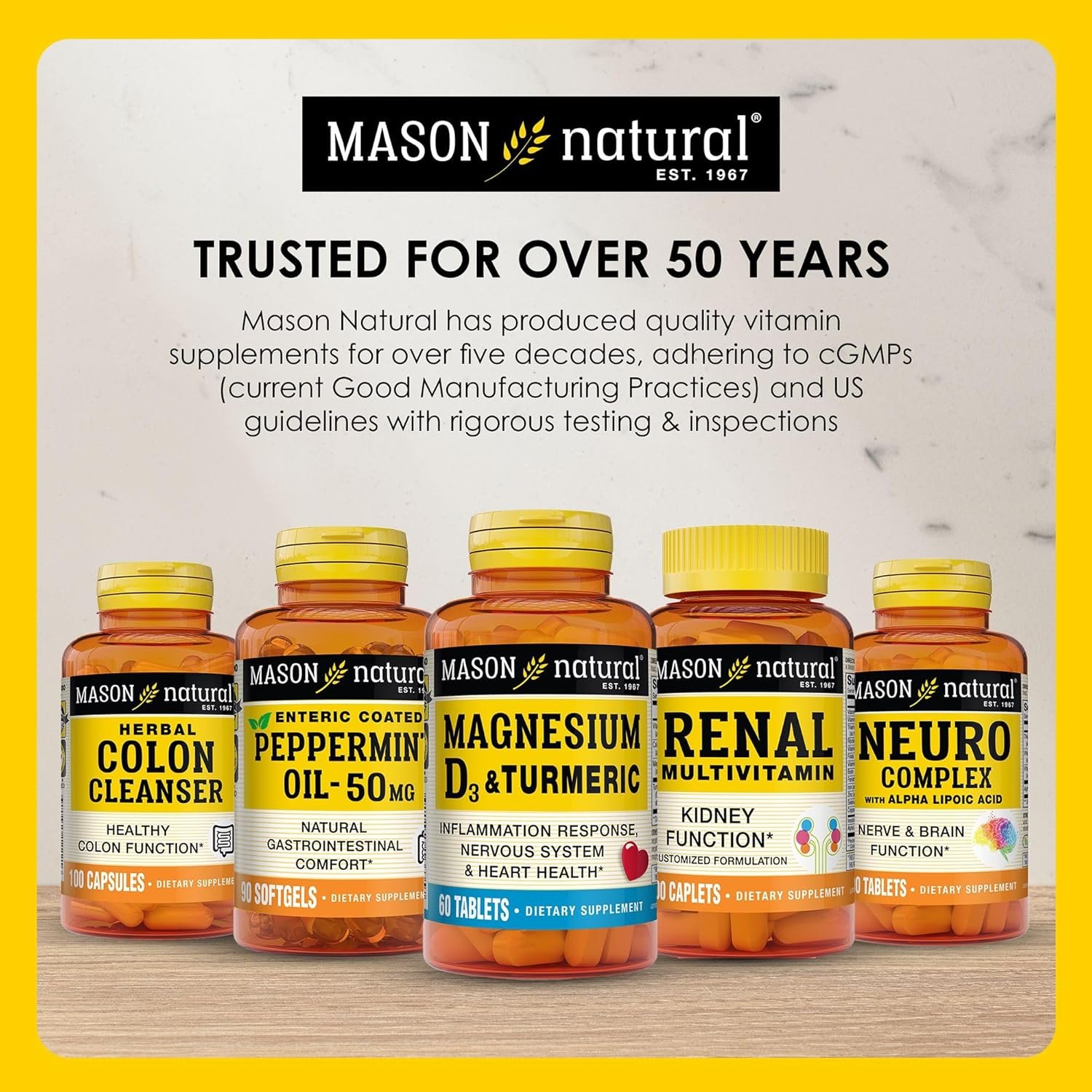MASON NATURAL Super Energy with Guarana, Panax Ginseng Kola Nut - Herbal Complex Formula to Support Optimal Performance Energy*, 60 Tablets