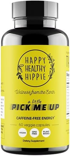 Natural Energy Pills – Caffeine Free – Metabolism, Mental Booster – with Rhodiola Rosea, Dandelion Root, Bacopa, Ginseng Extract – 7 Herbs Absorption Enhancing Piperine – Vegan, Non-GMO, 60 Ct