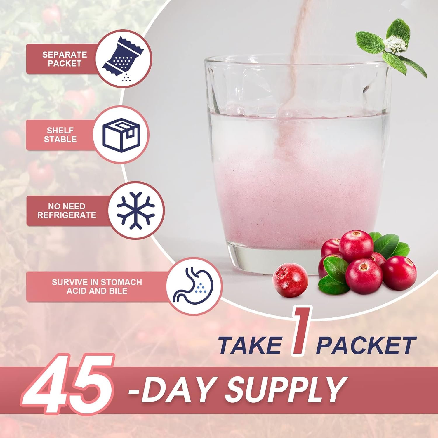 NATURE TARGET Probiotics-for-Women Prebiotics-and-Probiotics-Powder, 100-Billion-CFUs 45-Day-Supply, Womens-Probiotic with D-Mannose and Cranberry for Urinary Tract/Gut/Digestive Health