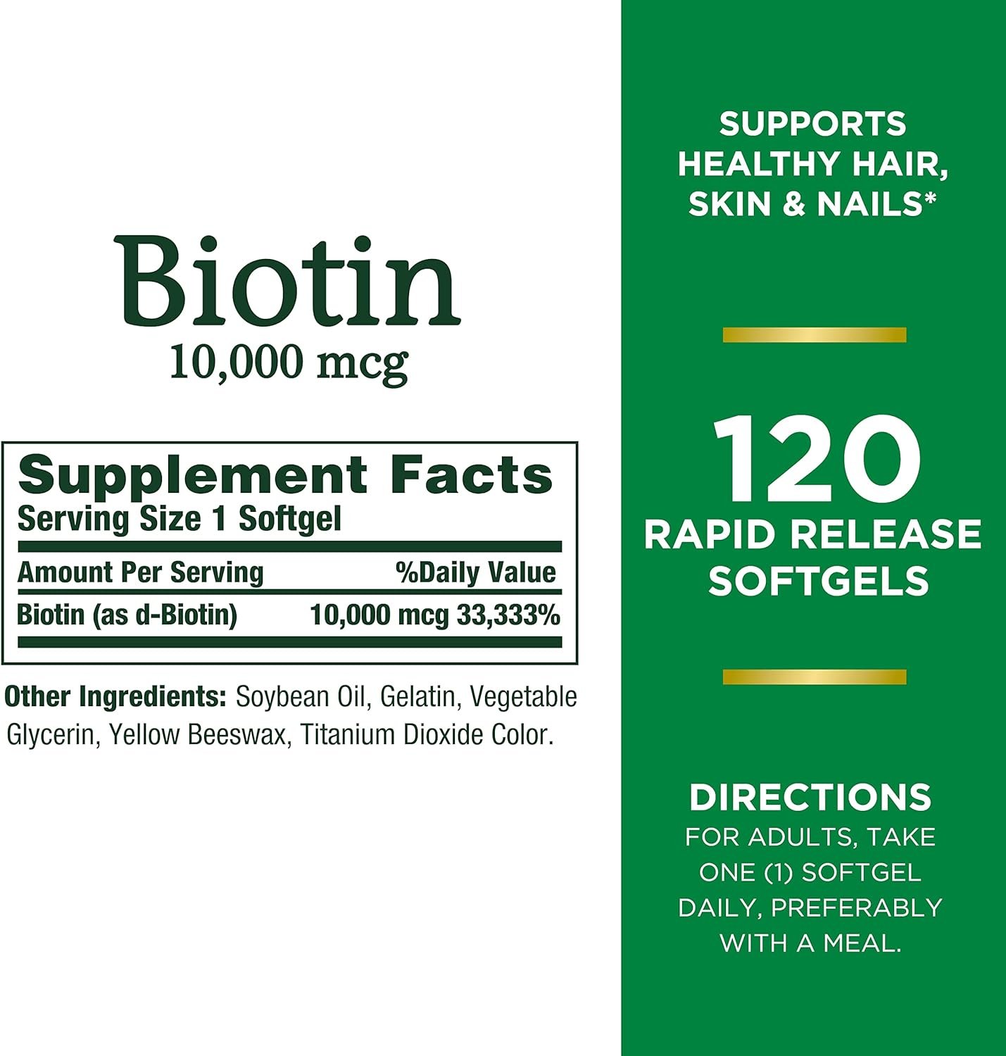 Nature's Bounty Biotin Review One Stop Supplements