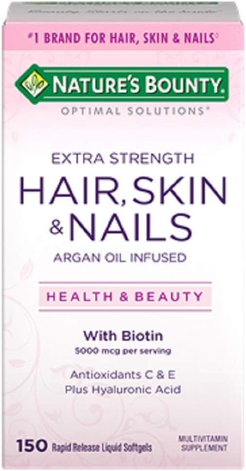 Natures Bounty Extra Strength Hair Skin Nails, 150Count, Pack of 3