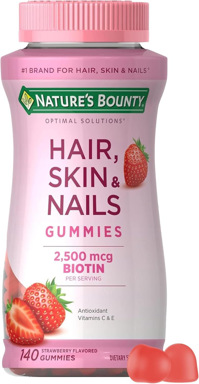 Natures Bounty Gummies with Biotin, Strawberry, 140 Ct