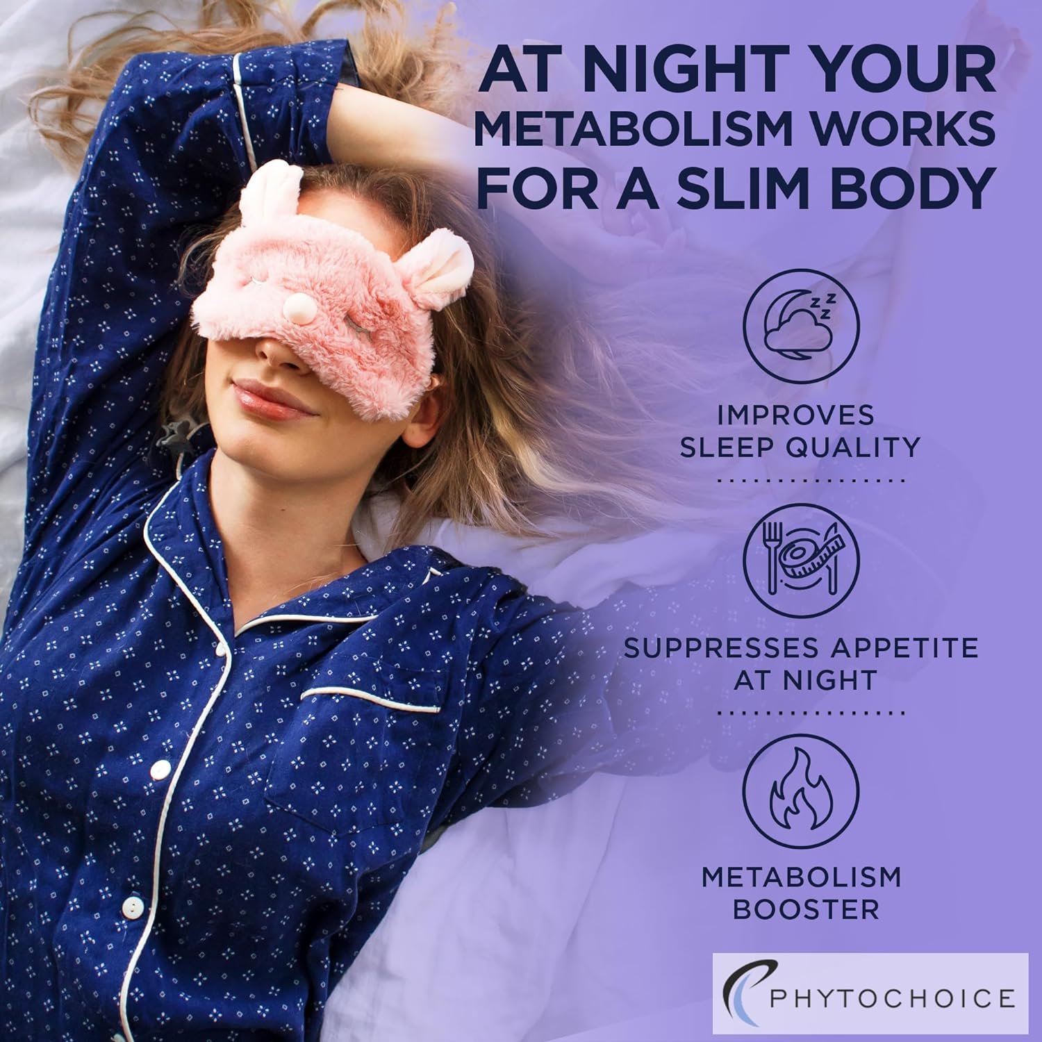 Night Time Weight Loss Pills for Women-Carb Blocker Appetite Suppressant with Melatonin-Fat Burner Diet Pills that Work Fast for Women-Nighttime Metabolism Booster-Overnight Fat Burning Pills-1 Pack