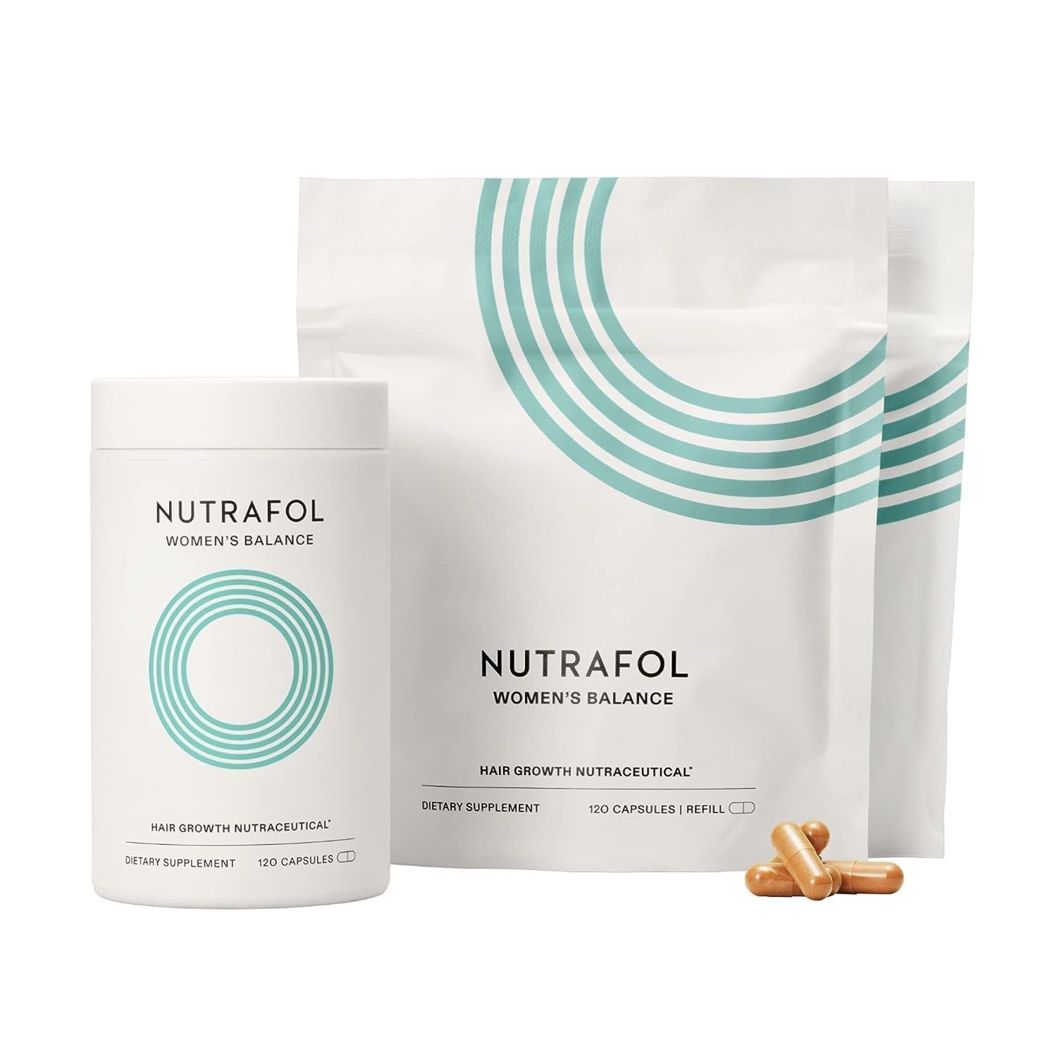 Nutrafol Womens Balance Hair Growth Supplements, For Women 45 Years and Older, Clinically Proven for Visibly Thicker Hair and Scalp Coverage, Dermatologist Recommended - 3 Month Supply, Pack of 3