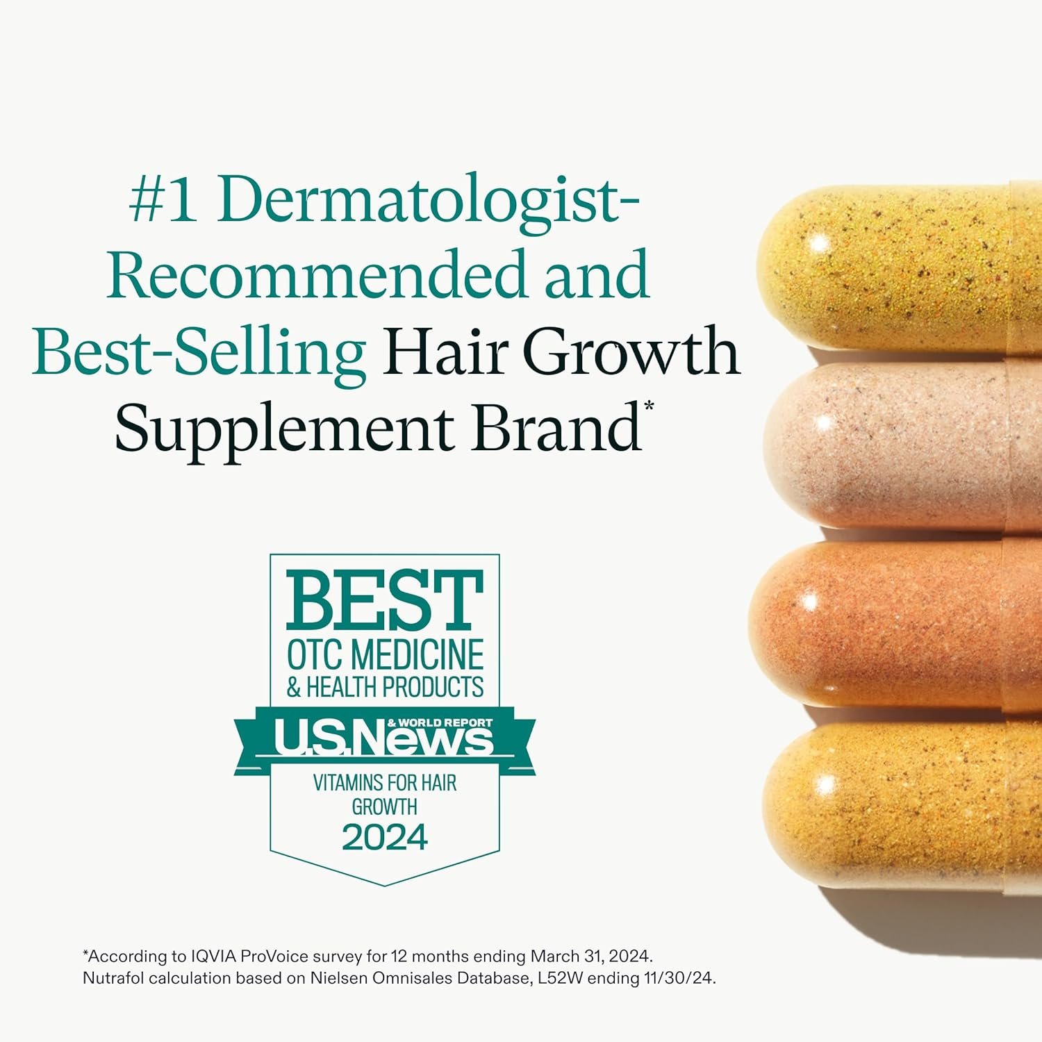Nutrafol Womens Hair Growth Supplements, For Women 18-44 Years Old, Clinically Tested for Visibly Thicker, Stronger Hair, 100% Vegan Ingredients, Dermatologist Recommended - 1 Month Supply