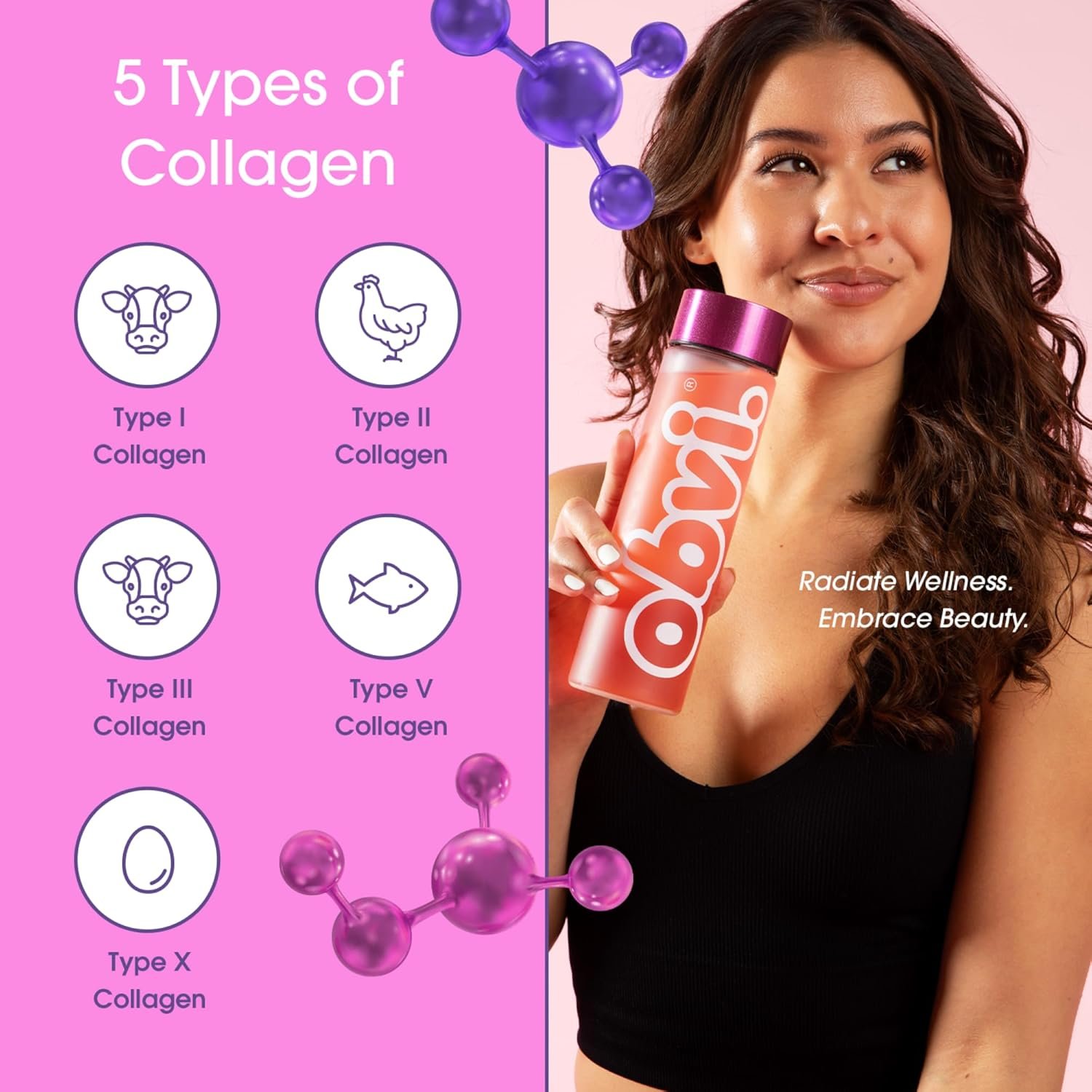 Obvi Collagenic Burn Powder | Collagen Peptide Blend with GBB, Ashwagandha Green Coffee | Boosts Metabolism, Energy, and Wellness | Supports Skin, Hair, Nails, Joints | Cherry Limeade 25 Servings