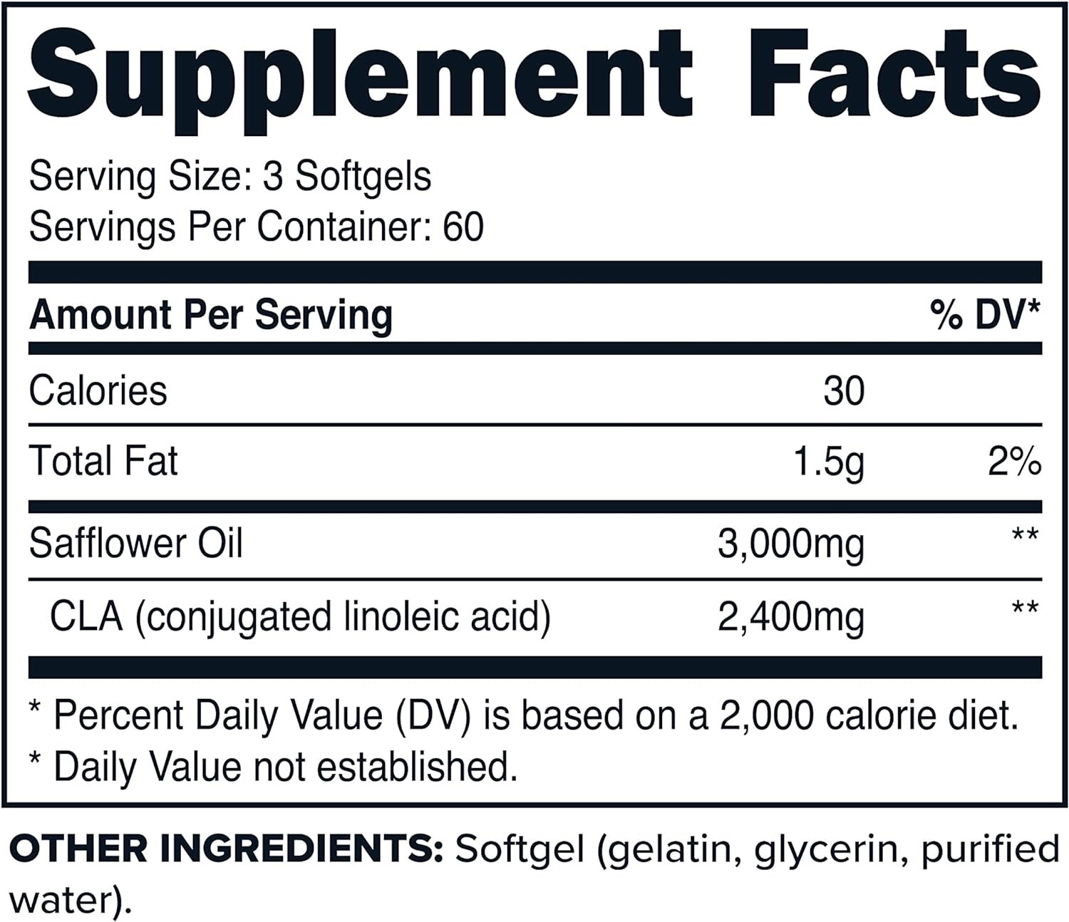 Primaforce CLA 2400 mg per Serving (180 softgels) Weight Management Supplement for Men and Women, Non-Stimulating, Non-GMO Gluten Free