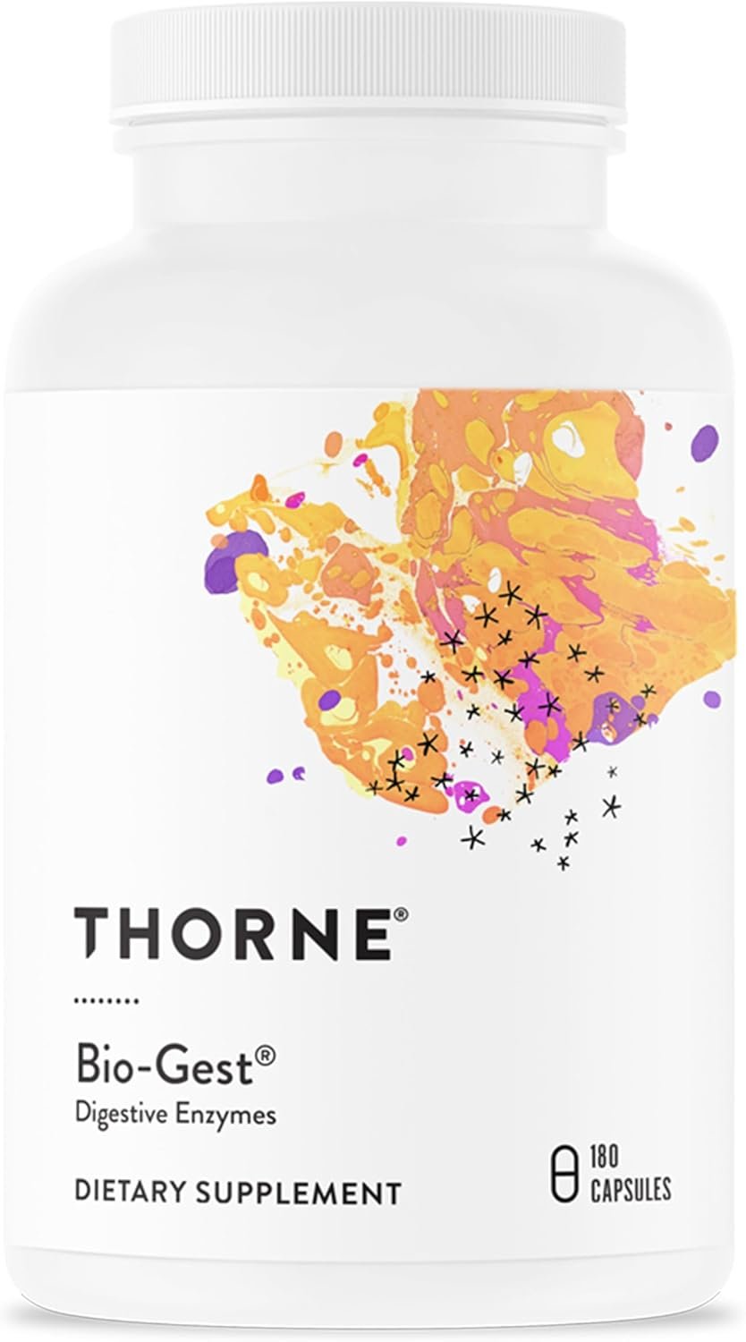 THORNE Advanced Digestive Enzymes (Formerly Bio-Gest) - Blend of Digestive Enzymes to Aid Digestion* - Gut Health Support with Pepsin, Ox Bile, Pancreatin - 180 Capsules - 90 Servings