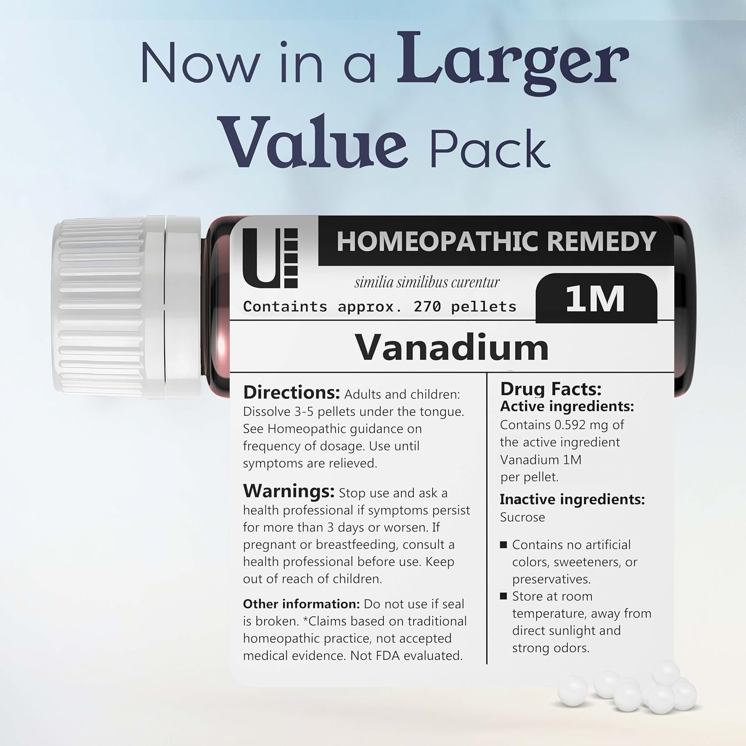 Vanadium 1M Homeopathic Remedy, 270 Pellets