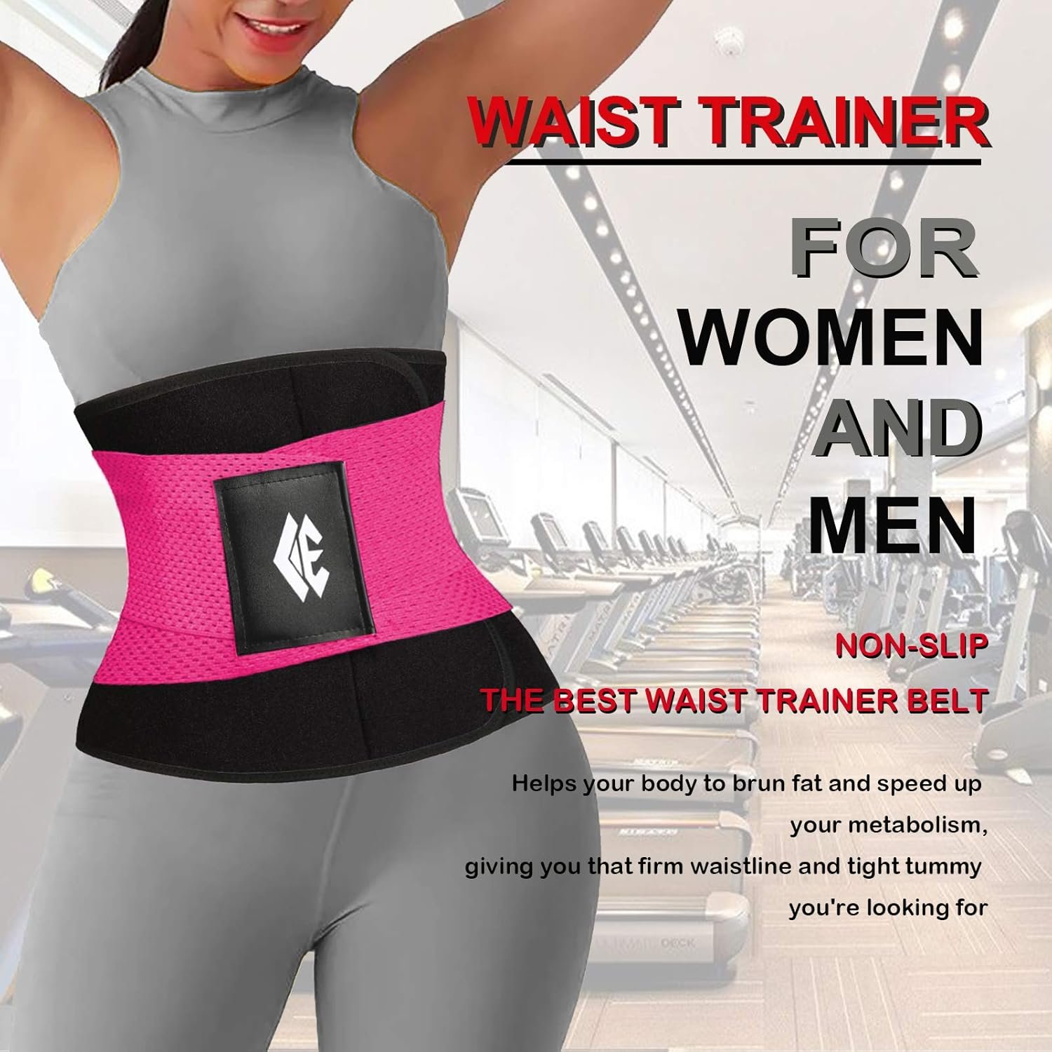 Waist Trainer Belt for Women Man - Waist Trimmer Ab Belt - Tummy Control Body Shaper