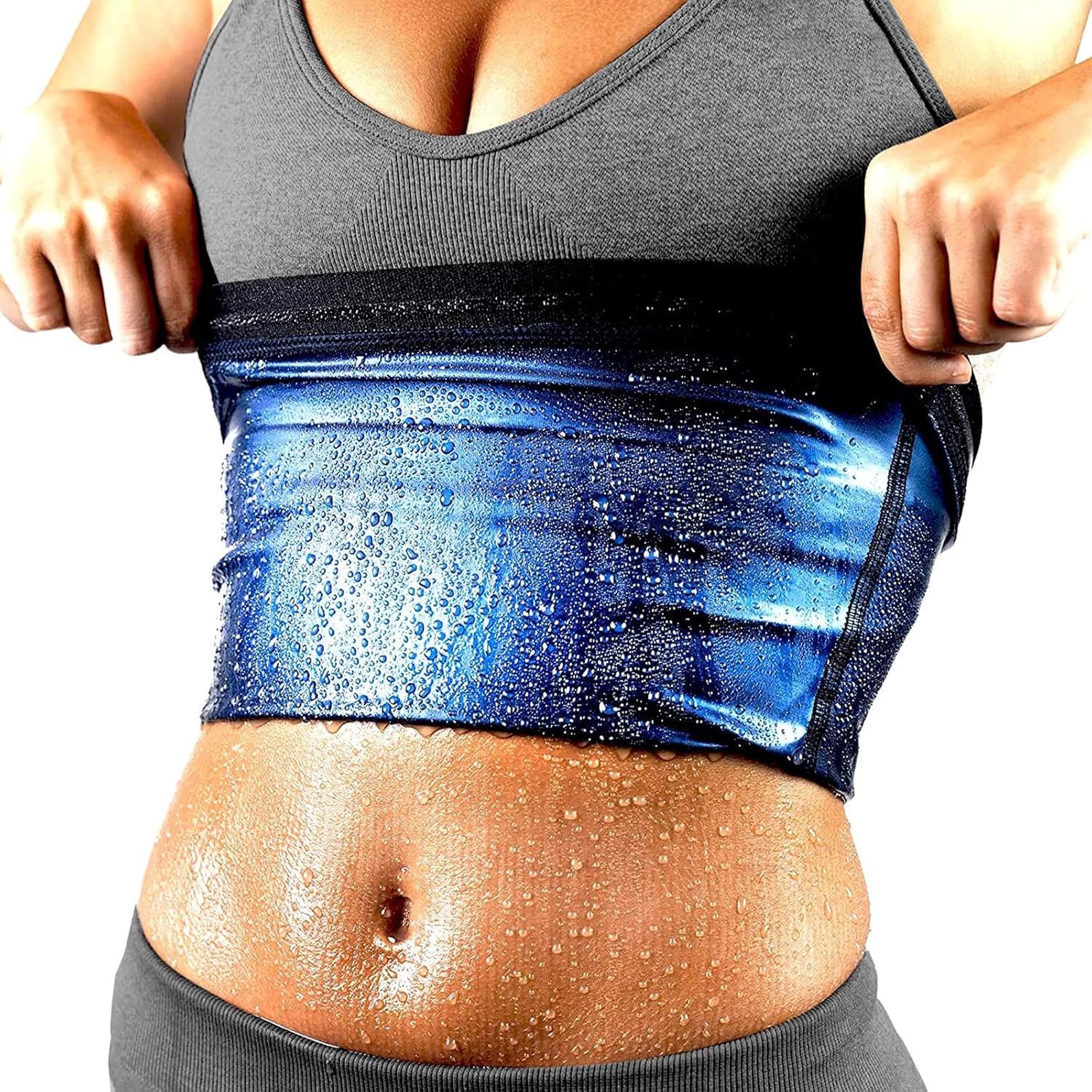 Waist Trainer Trimmer Sweat Belt Band for Women Lower Belly Fat Sauna Slimming Belt Suit Workout