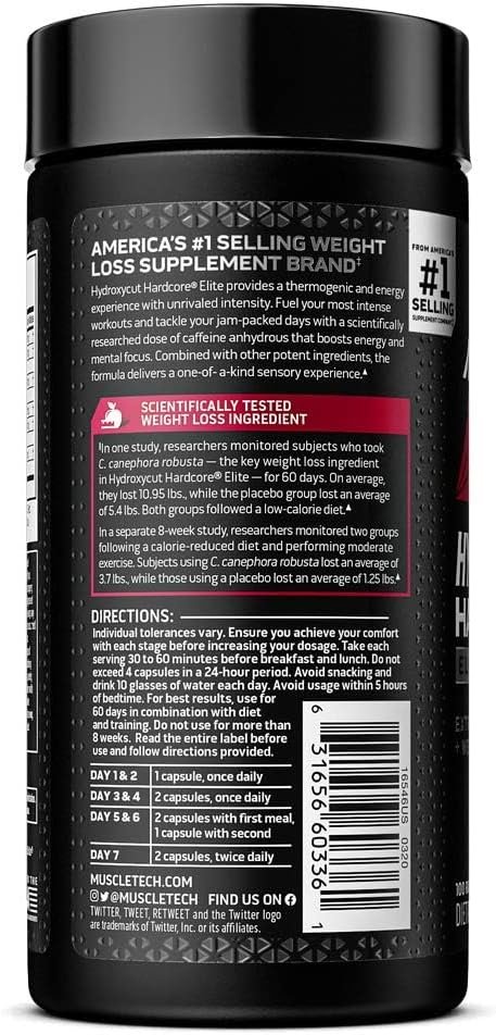WeightLoss Pills for WomenMen|Hydroxycut Hardcore Elite|Weight Loss Supplement Pills|Weightloss+Energy Pills|Metabolism Booster for Weight Loss|200 Pills(packaging may vary)brown,100count(pack of 2)