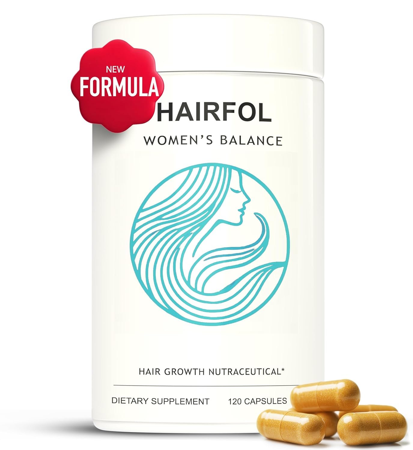 Womens Balance Hair Growth Supplement, Ages 45+, Clinically Proven for Thicker, Fuller Hair Scalp Coverage, Supports Hair Health Regrowth, Dermatologist Recommended - 1 Month Supply