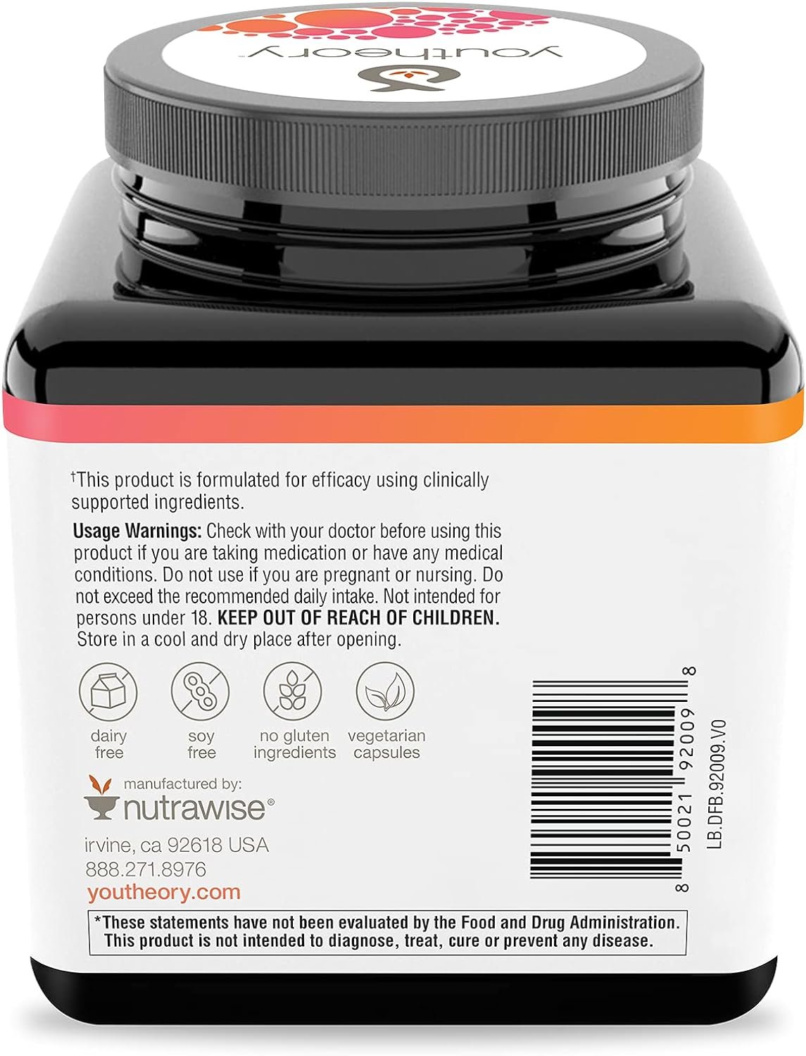 Youtheory Daily Fat Burner Vegetarian Capsules, Healthy Weight Management, 60 counts